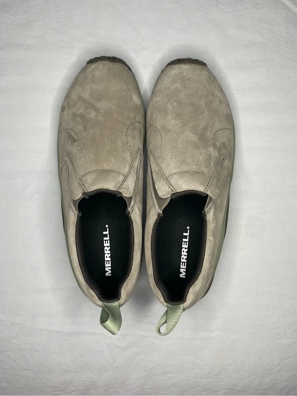 Merrell Jungle Moc Women’s US 8 Taupe Suede Comfort Slip-On Shoes NWOT